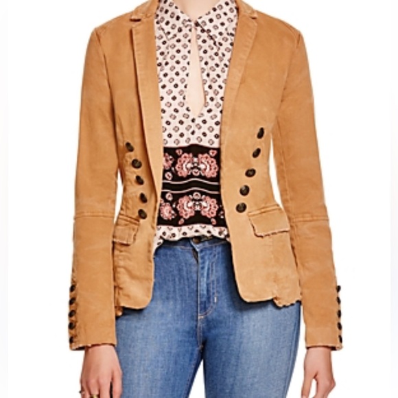 Free People Jackets & Blazers - Free People Military Structured Washed Fitted Blazer size Small